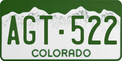 CO license plate AGT522