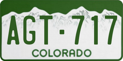 CO license plate AGT717