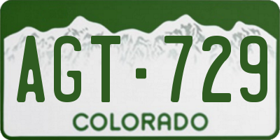 CO license plate AGT729