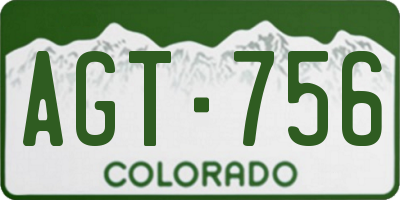 CO license plate AGT756