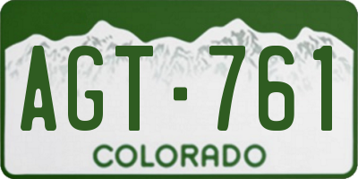 CO license plate AGT761