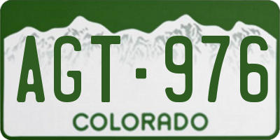 CO license plate AGT976