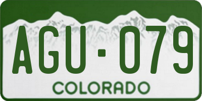 CO license plate AGU079