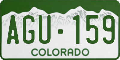 CO license plate AGU159