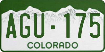 CO license plate AGU175
