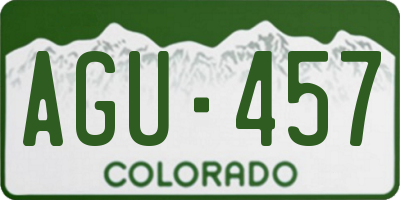 CO license plate AGU457