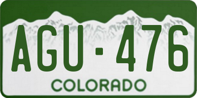 CO license plate AGU476