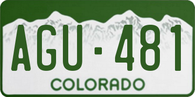 CO license plate AGU481
