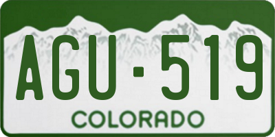CO license plate AGU519
