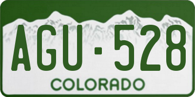CO license plate AGU528