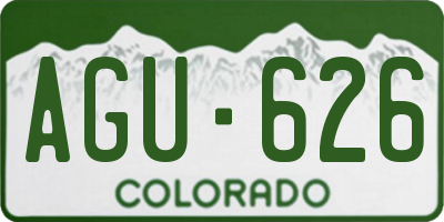 CO license plate AGU626
