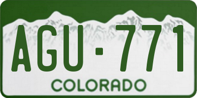 CO license plate AGU771