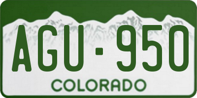 CO license plate AGU950
