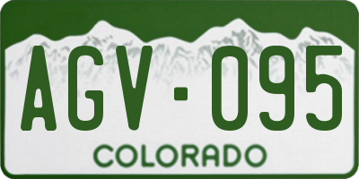 CO license plate AGV095