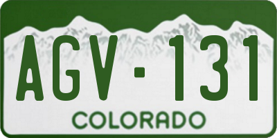 CO license plate AGV131