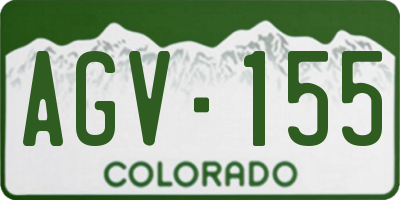 CO license plate AGV155