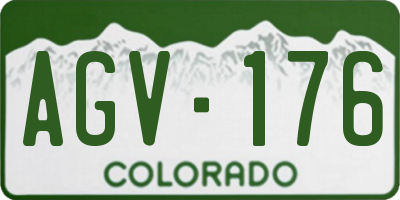 CO license plate AGV176