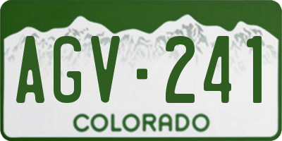 CO license plate AGV241