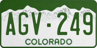 CO license plate AGV249