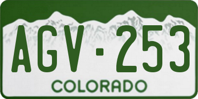 CO license plate AGV253