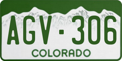 CO license plate AGV306