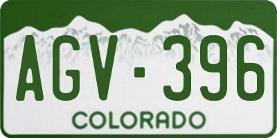 CO license plate AGV396