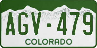 CO license plate AGV479