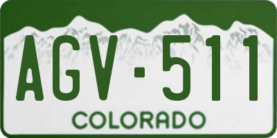 CO license plate AGV511