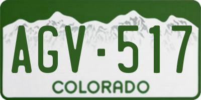 CO license plate AGV517