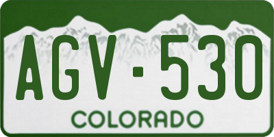 CO license plate AGV530
