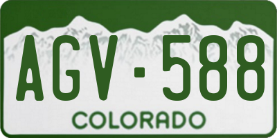 CO license plate AGV588