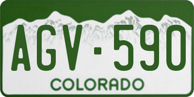 CO license plate AGV590