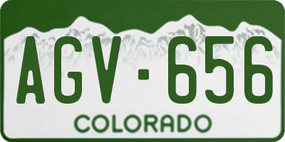 CO license plate AGV656