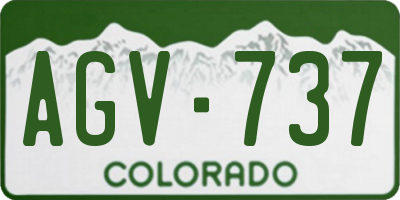 CO license plate AGV737