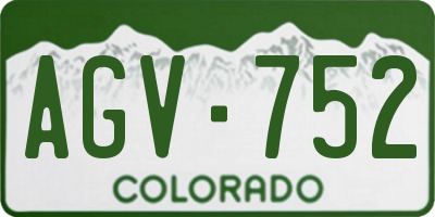 CO license plate AGV752