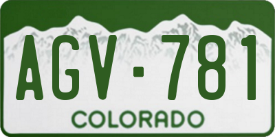 CO license plate AGV781