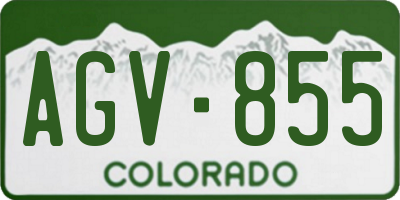CO license plate AGV855