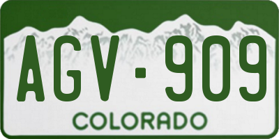 CO license plate AGV909