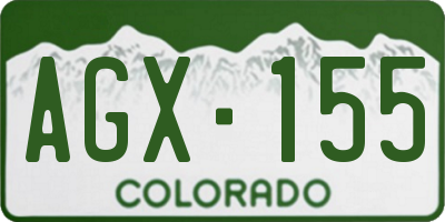 CO license plate AGX155