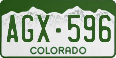 CO license plate AGX596