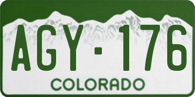 CO license plate AGY176
