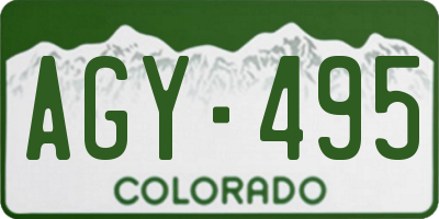 CO license plate AGY495