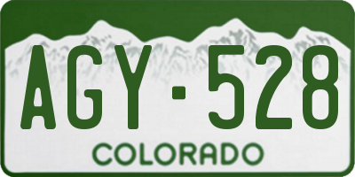 CO license plate AGY528