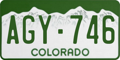CO license plate AGY746