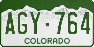 CO license plate AGY764