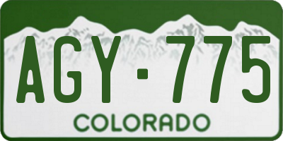 CO license plate AGY775