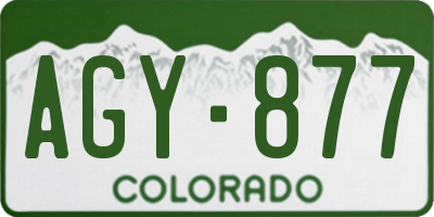 CO license plate AGY877
