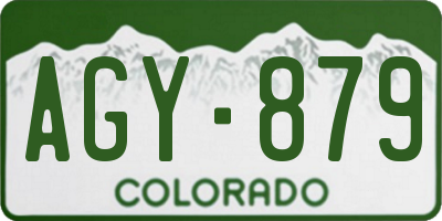 CO license plate AGY879