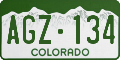 CO license plate AGZ134