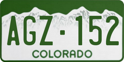 CO license plate AGZ152